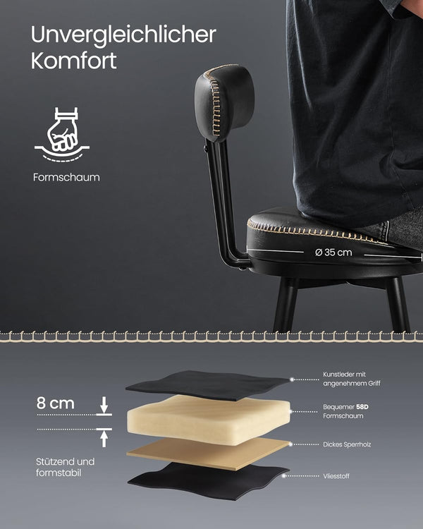 Swivel Faux Leather Bar Stools Set - Karrari