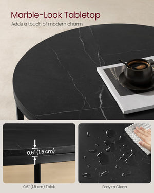 Coffee Table with Glass Top & Storage - Karrari