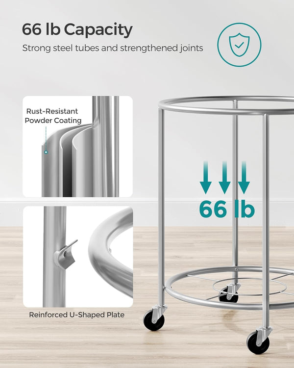 170L Laundry Trolley with Steel Frame & Brakes - Karrari