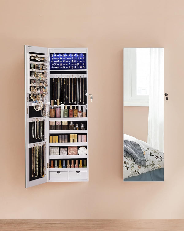 LED Jewellery Cabinet – Wall Mounted or Over-the-Door - Karrari
