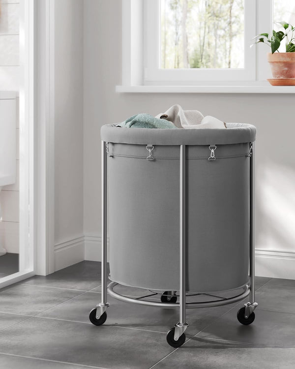 170L Laundry Trolley with Steel Frame & Brakes - Karrari