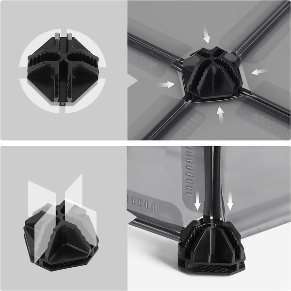 Modular Small Animal Enclosure Fence (Grey) - Karrari