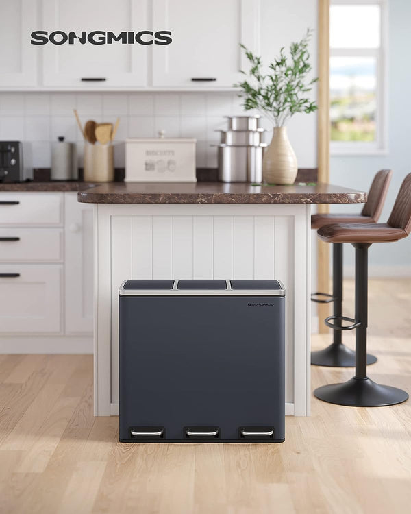 3-Compartment Recycling Bin 3×18L - Karrari