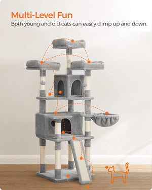 Multi-Level Cat Tower - Scratching Posts & Hammock - Karrari