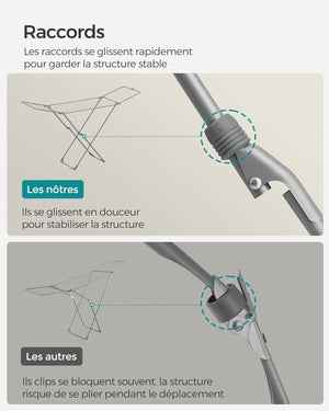 Free-Standing Clothes Airer with Wings - Indoor/Outdoor - Karrari