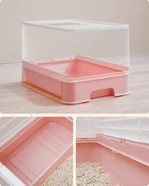 Cat Litter Tray - Lid & Scoop (Leak-Proof) - Karrari