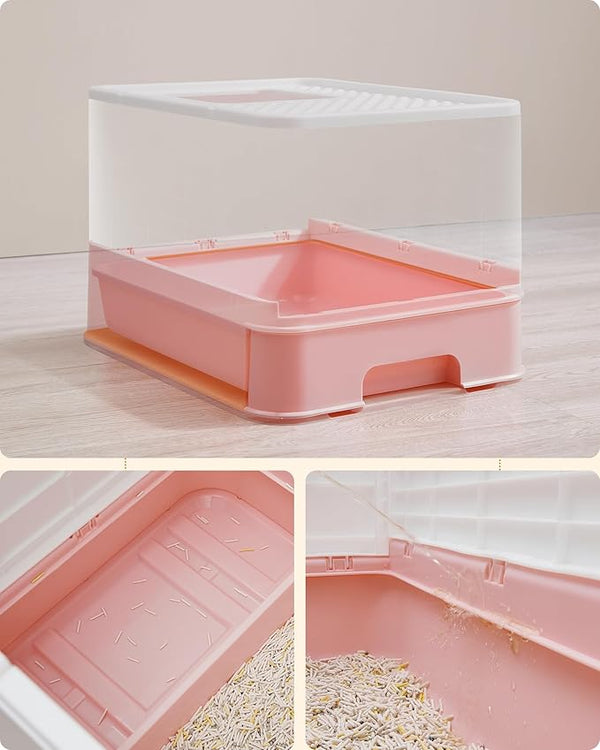 Cat Litter Tray - Lid & Scoop (Leak-Proof) - Karrari