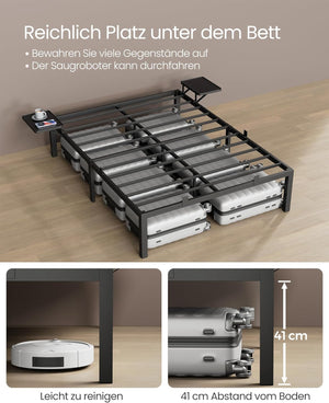 Double Bed Frame with Storage Shelves - Karrari