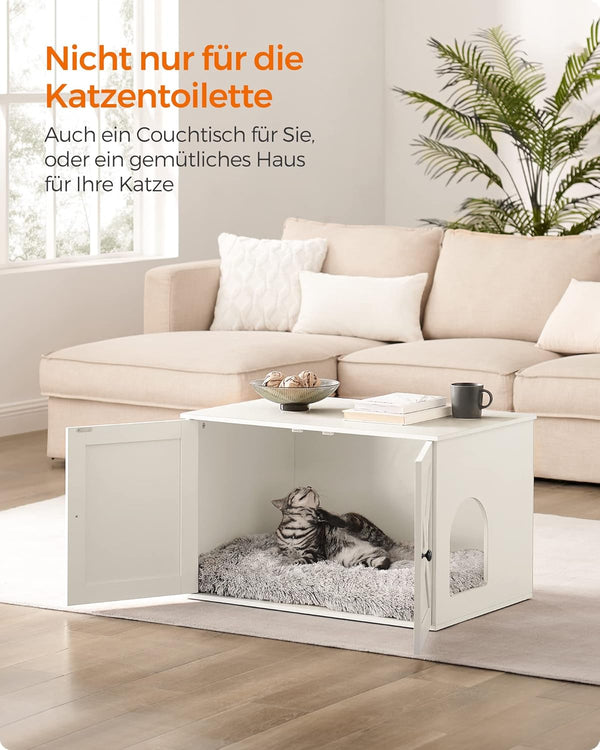 Cat Litter Box Enclosure Furniture with Removable Divider - Karrari