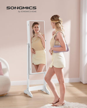 Standing Mirror Jewellery Cabinet Armoire - Lockable - Karrari