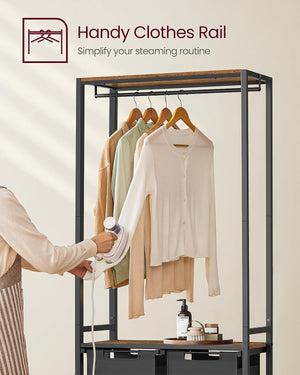 Laundry Basket - 2 Sections & Storage Shelves - Karrari