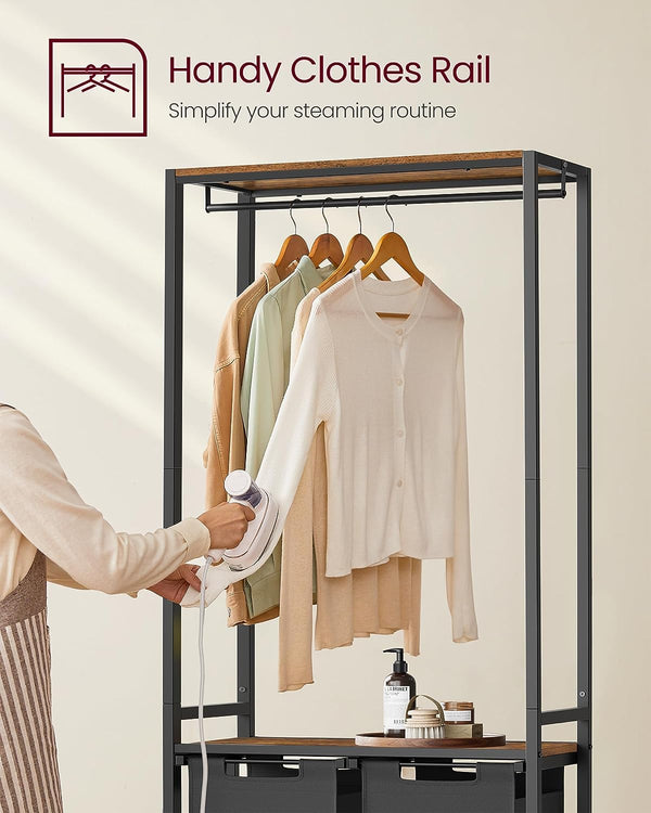 Laundry Basket - 2 Sections & Storage Shelves - Karrari