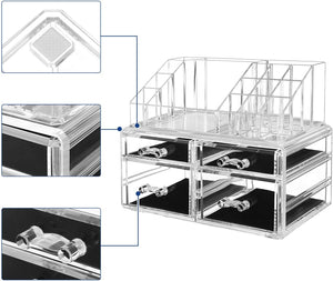 2-Piece Acrylic Makeup & Jewellery Organizer - Karrari