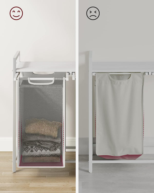 Laundry Hamper - 2 Removable Oxford Fabric Bags - Karrari