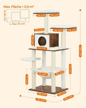 Multi-Tier Cat Scratching Post (Modern Design) - Karrari