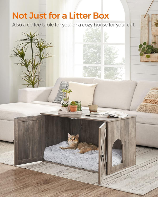 Cat Litter Box Enclosure Furniture with Removable Divider - Karrari