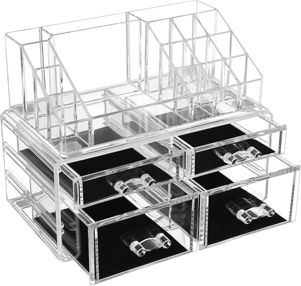 2-Piece Acrylic Makeup & Jewellery Organizer - Karrari