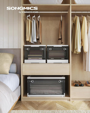 Set of 3 Plastic Storage Boxes with Wheels (44L) - Karrari