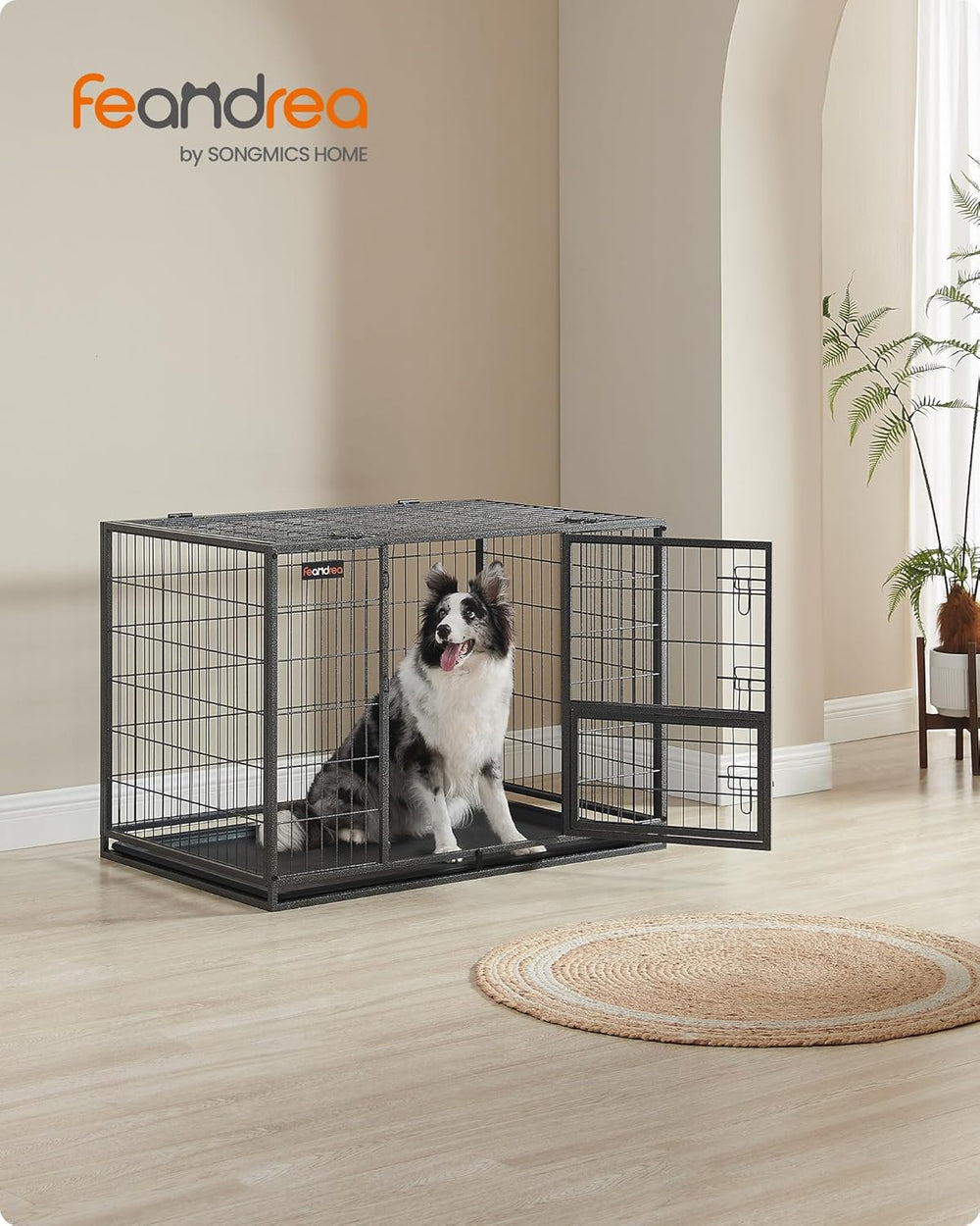 Heavy-Duty Portable Dog Crate with 2 Doors - Karrari