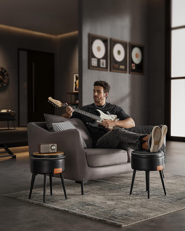 Mid-Century Modern Storage Ottoman Stool - Karrari