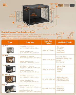 Indoor Dog Crate Furniture with 2 Doors & Tray - Karrari