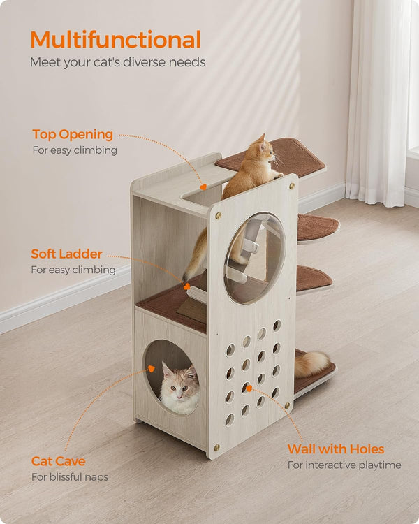 Clickat Cat Tree Tower - Thick Scratching Post - Karrari