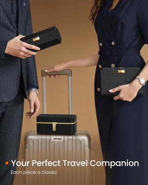 3-Slot Watch Travel Case – PU Leather - Karrari