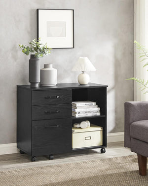 Rolling File Cabinet with 3 Drawers & Wheels - Karrari