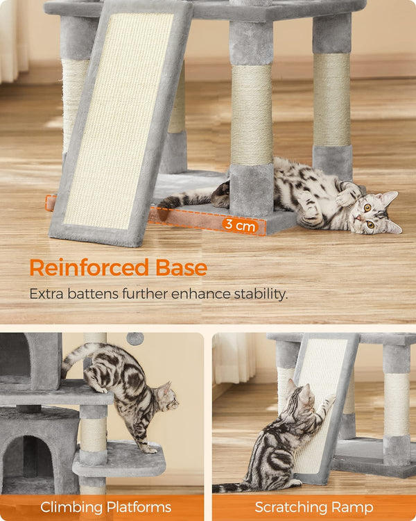 Large Cat Tree Tower Light Grey - Karrari