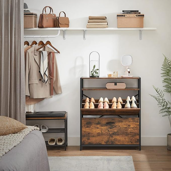 Shoe Cabinet with 2 Compartments (Holds 10–16 Pairs) - Karrari