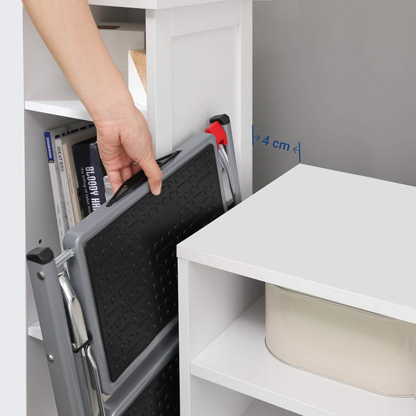 2-Step Folding Ladder with Handle (150kg, Non-Slip) - Karrari