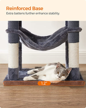 Multi-Level Cat Tower - Hammock & Scratching Posts - Karrari