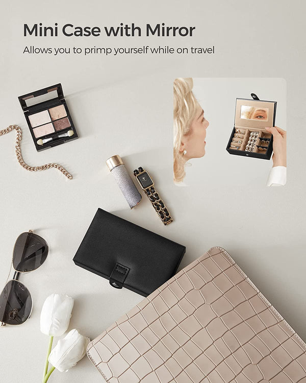 3-Layer Lockable Jewellery Box with Handle & 2 Drawers - Karrari