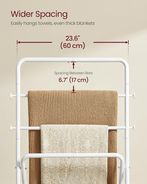 Foldable Towel Rack - Hooks & Basket - Karrari