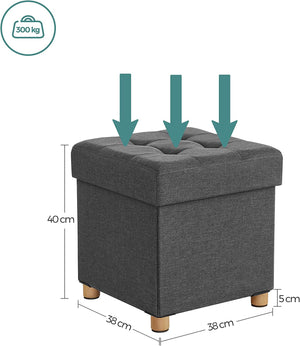 Small Folding Storage Stool Cube - Karrari