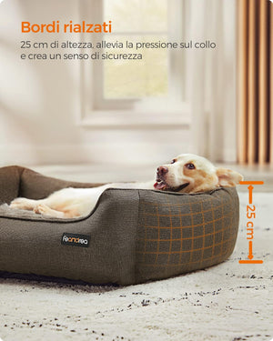 Linen-Look Dog Sofa Bed with Washable Cover - Karrari