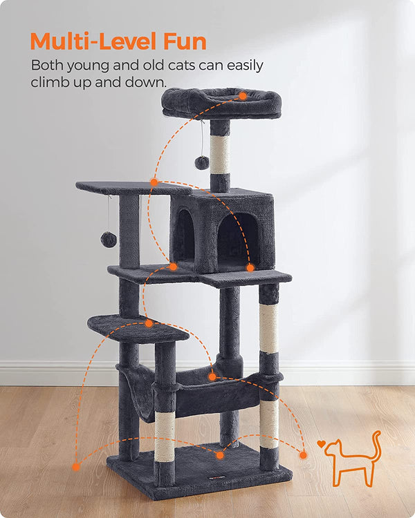 Multi-Level Cat Tower - Hammock & Scratching Posts - Karrari