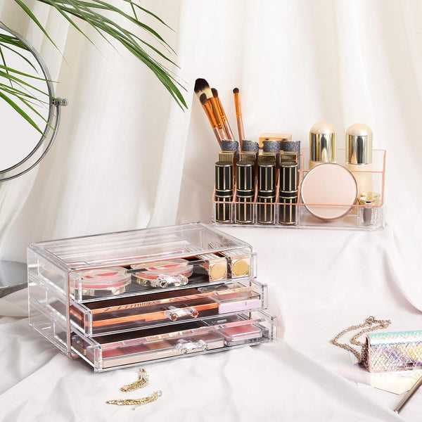 2-Piece Acrylic Makeup Organiser Set - Karrari