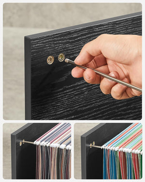 Rolling File Cabinet with 3 Drawers & Wheels - Karrari