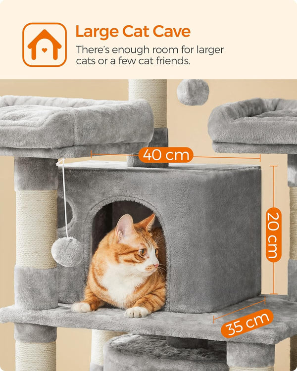 Large Cat Tree Tower Light Grey - Karrari