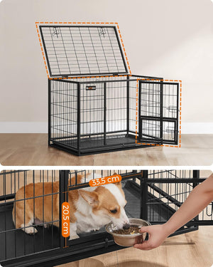 Durable Dog Cage with Double Removable Doors - Karrari