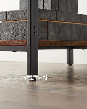 Industrial Computer Desk with Shelves - Karrari
