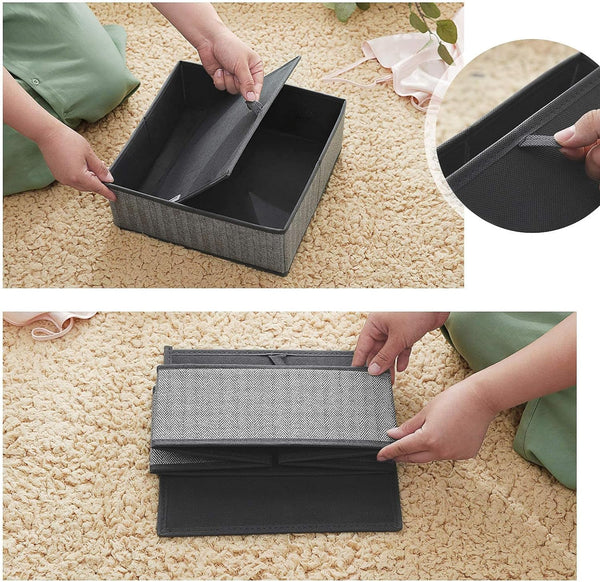 Set of 6 Folding Drawer Dividers (Linenette Fabric) - Karrari