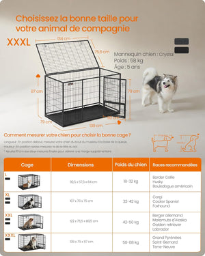 Heavy-Duty Portable Dog Crate with Mesh Frame - Karrari