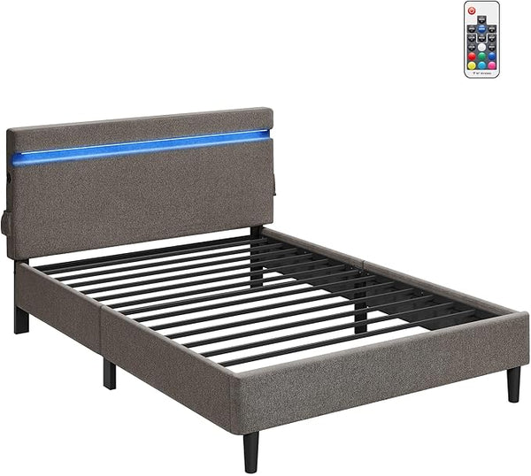 Upholstered Bed Frame – LED Headboard - Karrari