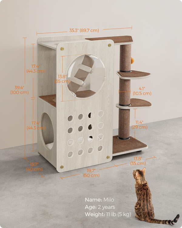 Clickat Cat Tree Tower - Thick Scratching Post - Karrari