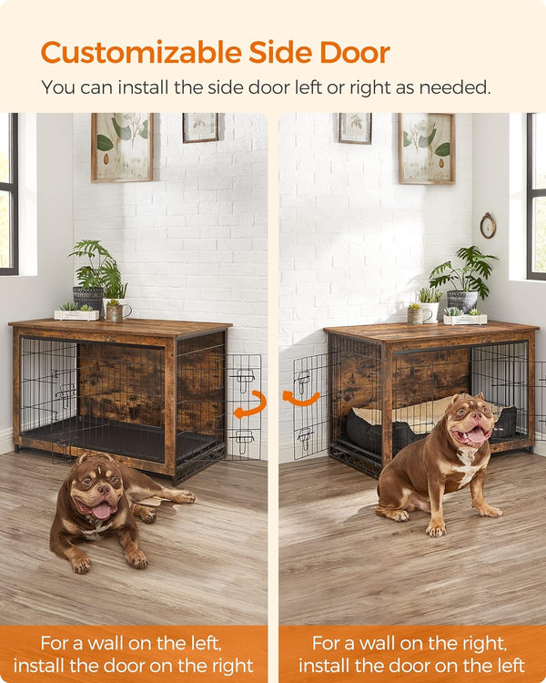 Dog Crate Furniture with Double Doors & Tray - Karrari