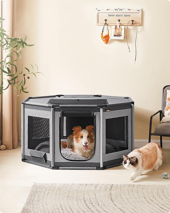 Oxford Fabric Octagon Dog Playpen (Storage Bag) - Karrari