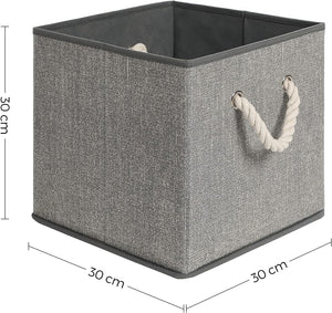 Set of 3 Fabric Storage Boxes with Handles (No Lid) - Karrari