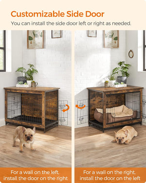 Modern Dog Crate Furniture - Double Doors & Tray - Karrari